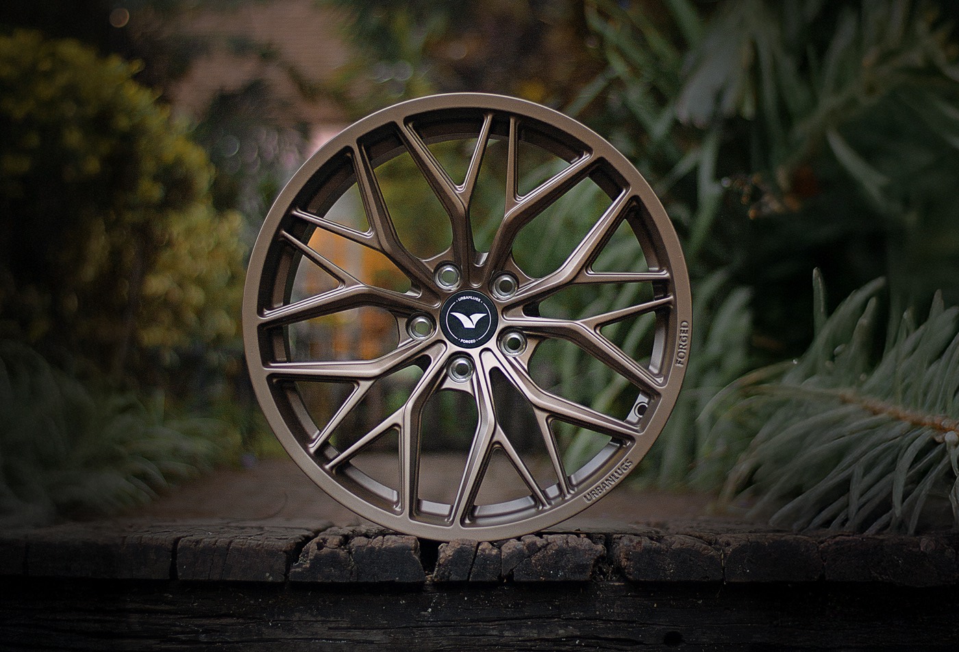 Urbanlugs forged wheel in bronze mesh design